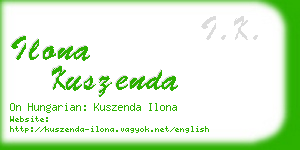 ilona kuszenda business card